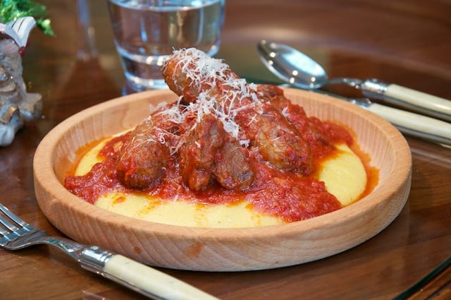 Polenta with Sausage and Spareribs